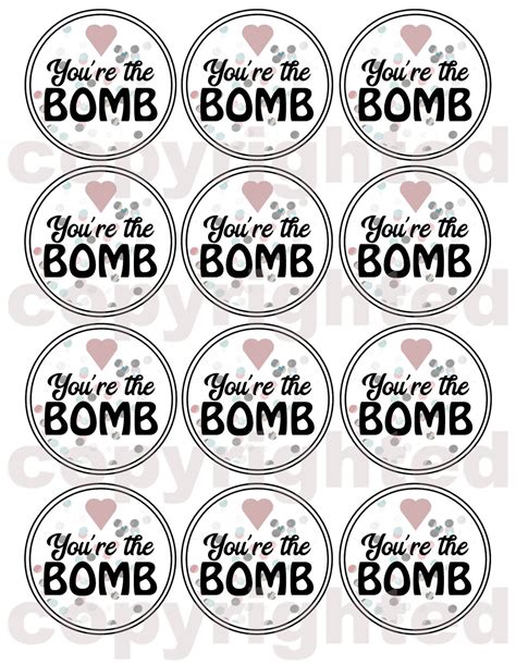 You Re The Bomb Free Printable Tag
